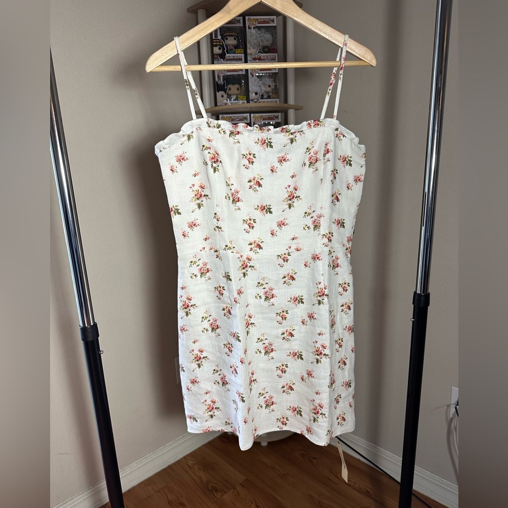 Reformation - Floral Linen Mini Dress